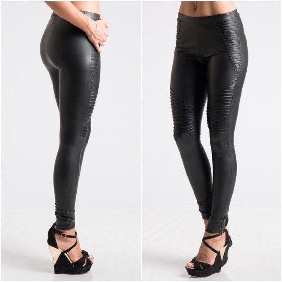 Frankie | Fleece Lined Moto Leggings - Picture 3 of 3